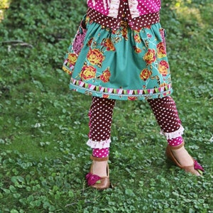 PDF Sewing Pattern Maisie Skirt and Leggings Girls Pattern, Size 6 Month through 10 Years image 1