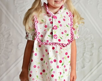 PDF Girls Pajama Pattern - Claire Pajamas Pattern, Size 6 Month - 10 Years by The Cottage Mama