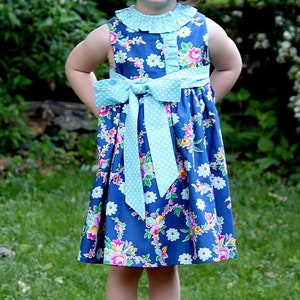 SAMPLE Ruffle Party Dress, Classic Girls Dress, Girls Pageant Dress, Pageant Casual, Vintage Girls Dress, Pageant Interview Dress, Size