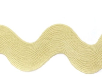 Sewing Trim Vintage and Retro Looking Rick Rack, Ric Rac, Medium - Butter Yellow - 5 Yards by The Cottage Mama