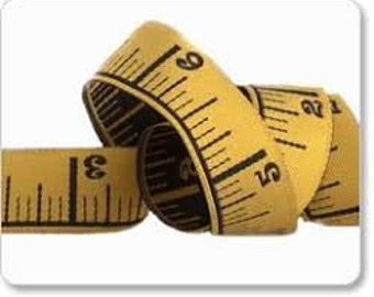 Sewing Trim Ribbon, Measuring Tape Woven Trim, Vintage Retro Yellow Ruler - New on Roll