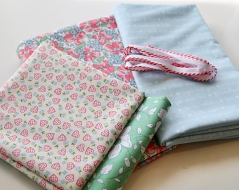 Easter Fabric Sewing QuiltingFloral and Hearts Bundle - Limited Quantity from The Cottage Mama