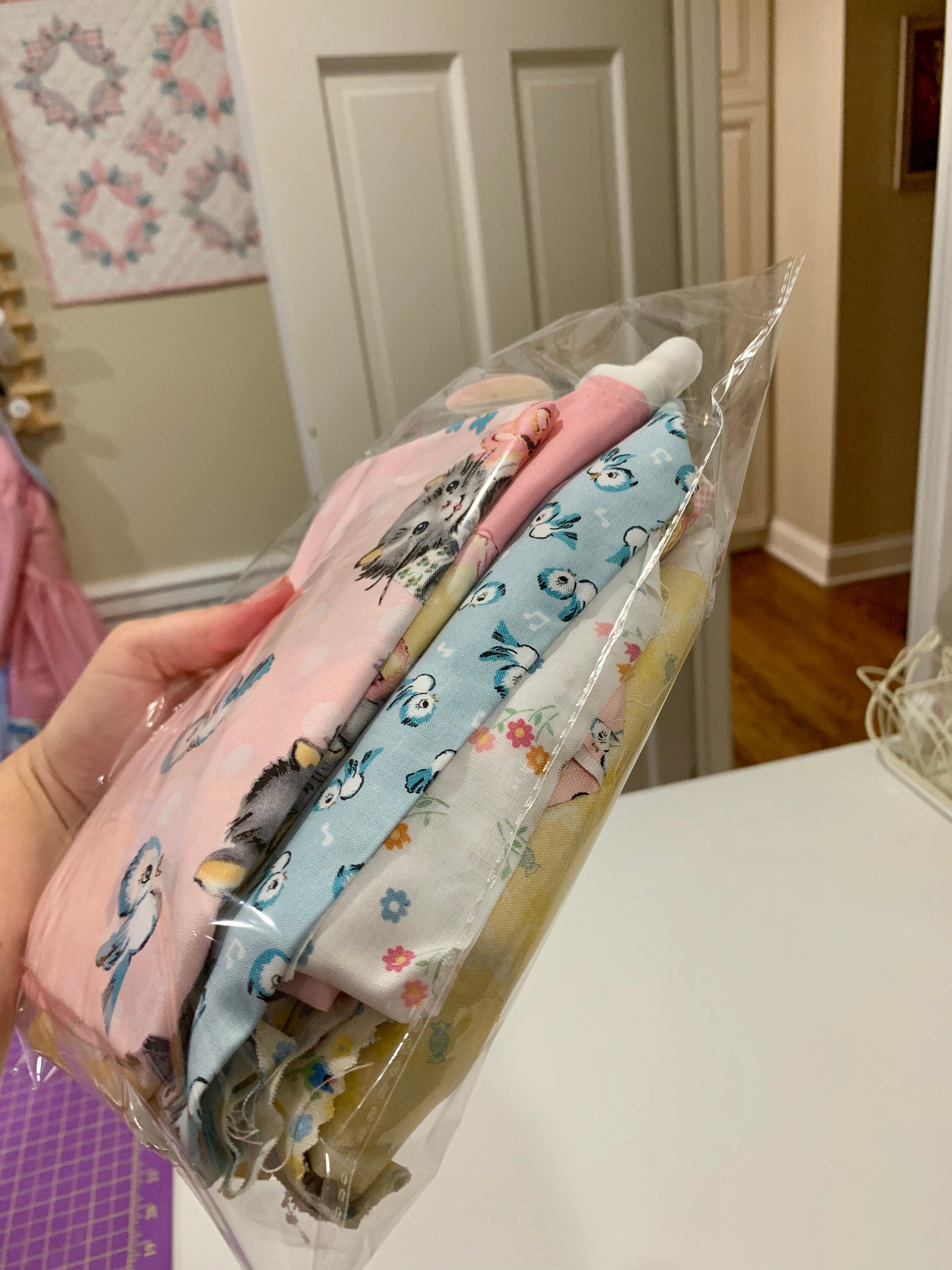 Designer Quilting Cotton Scraps, 1 pound aka 4 yards by The Cottage Mama