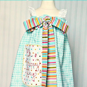 Cute Bow Dress for Girls, Girls Bow Dress, Embroidery Girls Dress, Pillowcase Dress, Classic Girls Dress, Size 3 from The Cottage Mama