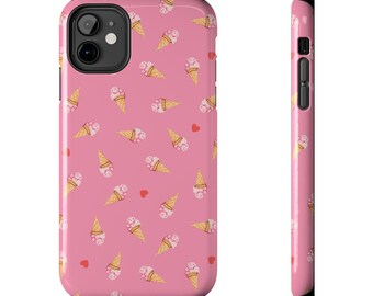 Ice Cream Lover Phone Case - Cute Vintage Dessert Design, Protective Smartphone Cover