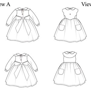 PDF Sewing Pattern: Beatrice Dress Size 6 Month 12 Years by The Cottage Mama image 10