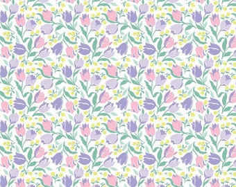 Quilting Sewing Fabric London Parks Tulip Triumph B- Purple - The Cottage Mama - Riley Blake Designs