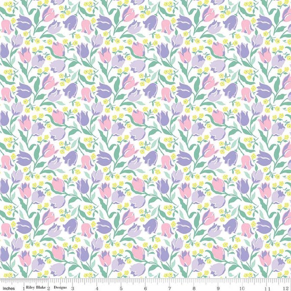 London Parks Tulip Triumph B- Purple - The Cottage Mama - Riley Blake Designs