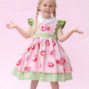 PDF Sewing Pattern: Georgia Vintage Dress Size 6 Month 10 Years image 3