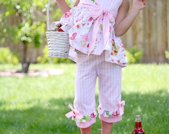 PDF Girls Dress Pattern - Miss Matilda Dress and Top, Size 6 Month - 10 Years