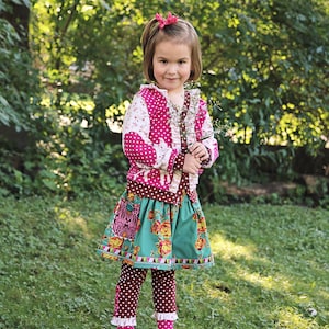 PDF Sewing Pattern Maisie Skirt and Leggings Girls Pattern, Size 6 Month through 10 Years image 3