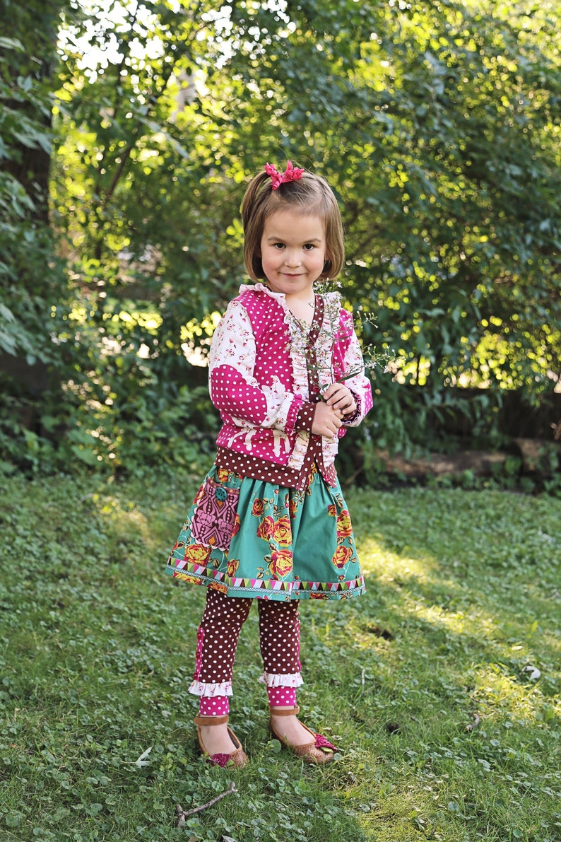 PDF Sewing Pattern Maisie Skirt and Leggings Girls Pattern, Size 6 Month through 10 Years image 3