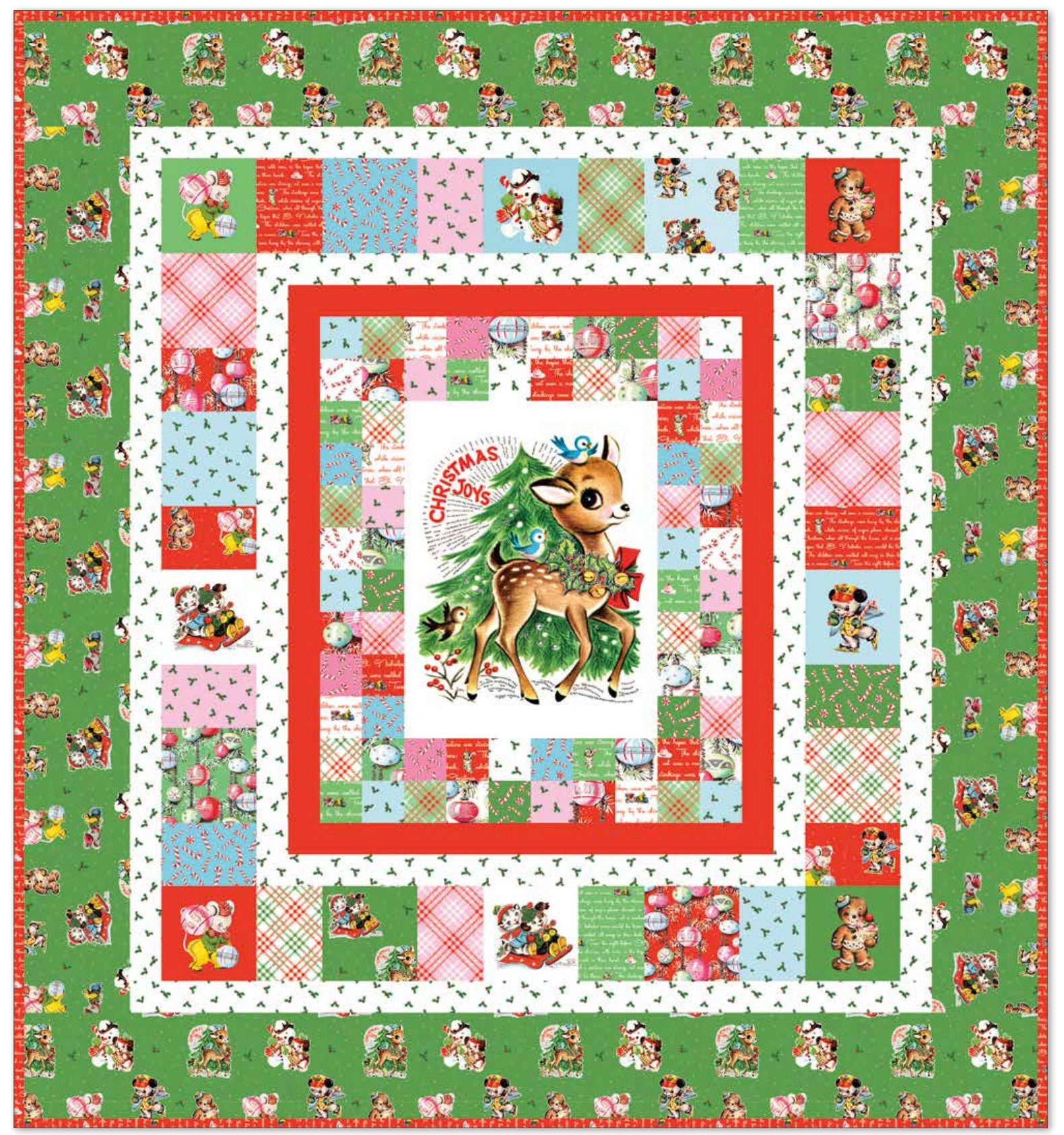 Christmas Joys Candy Canes Green -- Riley Blake Designs – Three Little  Birds Sewing Co.