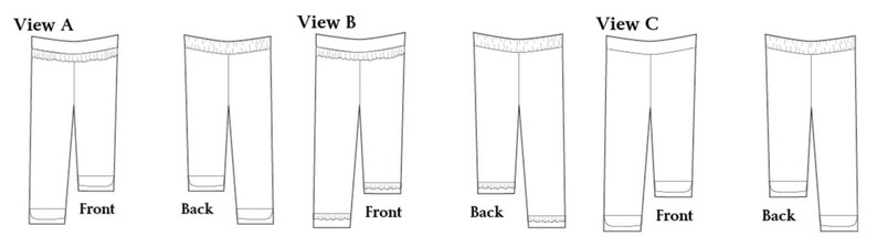 Capri Pattern Skip and Play Pants & Capris Sewing Pattern (PDF): Size 6 Month - 10 ...