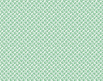 Playtime 1930s Fabric, Reproduction Feedsack Fabric, Quilting Fabric, Riley Blake, Vintage Retro Fabric, The Cottage Mama - Green Plaid
