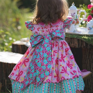 PRINTED Girls Dress Pattern: Georgia Vintage Dress Pattern Size 6 Month 10 Years image 5