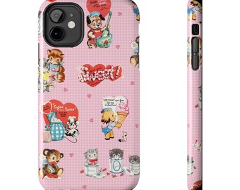 Gingham Phone Case, iphone and Samsung, Vintage Valentine Sugar Spice Design Phone Cover