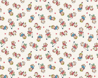 Playtime 1930s Fabric, Reproduction Feedsack Fabric, Quilting Fabric, Riley Blake, Vintage Retro Fabric - The Cottage Mama - Main Cream