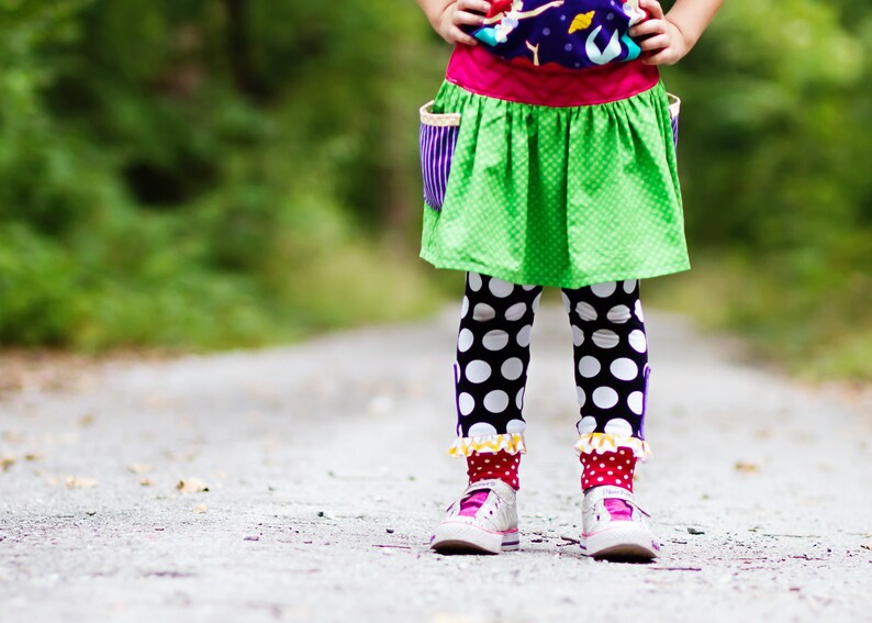 PDF Sewing Pattern Maisie Skirt and Leggings Girls Pattern, Size 6 Month through 10 Years image 6