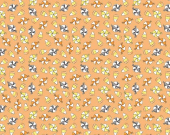 Halloween FabricFright Delight Candy - Orange by The Cottage Mama for Riley Blake Designs