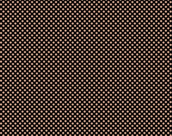 Halloween Fabric Fright Delight Dot - Black and Orange by The Cottage Mama for Riley Blake Designs