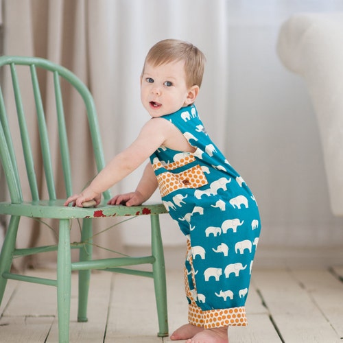 PDF Sewing Pattern Run Around Romper for Boys and Girls Etsy