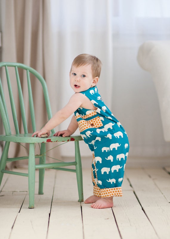 PDF Sewing Pattern: Run Around Romper for Boys and Girls - Size 6 Month - 6 Years