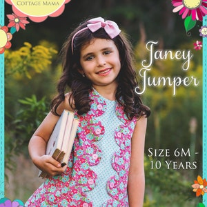 PDF Sewing Pattern: Janey Jumper A-Line Dress Size 6 Month through 10 Years image 3