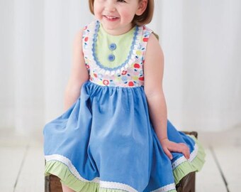 Girls Party Dress, Classic Girls Dress, Girls Pageant Dress, Pageant Casual Outfit, Ruffle Dress, Vintage Dress, Fancy Dress, Size 4