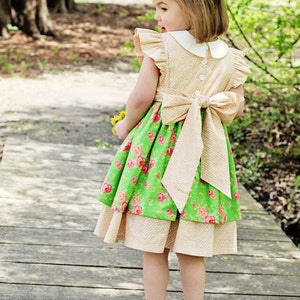 Printed Girls Dress Pattern Georgia Vintage Dress Pattern, Size 6 Month 10 Years by The Cottage Mama image 3