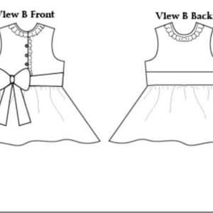 PDF Girls Dress Pattern Miss Matilda Dress and Top, Size 6 Month 10 Years image 5