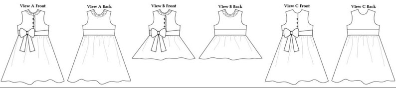 PDF Girls Dress Pattern Miss Matilda Dress and Top, Size 6 Month 10 Years image 5