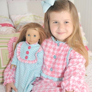 PDF Girls Nightgown and Pajama Sewing Pattern Includes Nightgown, Top, Pants, 18&quot; Doll Pattern