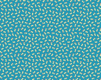 Playtime 1930s Fabric, Reproduction Feedsack Fabric, Quilting Fabric, Riley Blake, Vintage Retro Fabric, The Cottage Mama - Teal Ducks