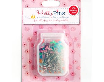 Pins Sewing Quilting, Lori Holt Riley Blake Designs Pretty Pins, Retro Vintage Farmhouse  - 100 Count