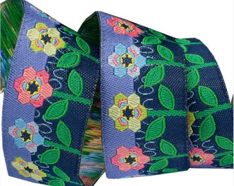 Sewing Trim Ribbon Woven Trim for Sewing or Quilting Projects, Hexy Flowers Ribbon by Sue Spargo - 1 Yard from The Cottage Mama