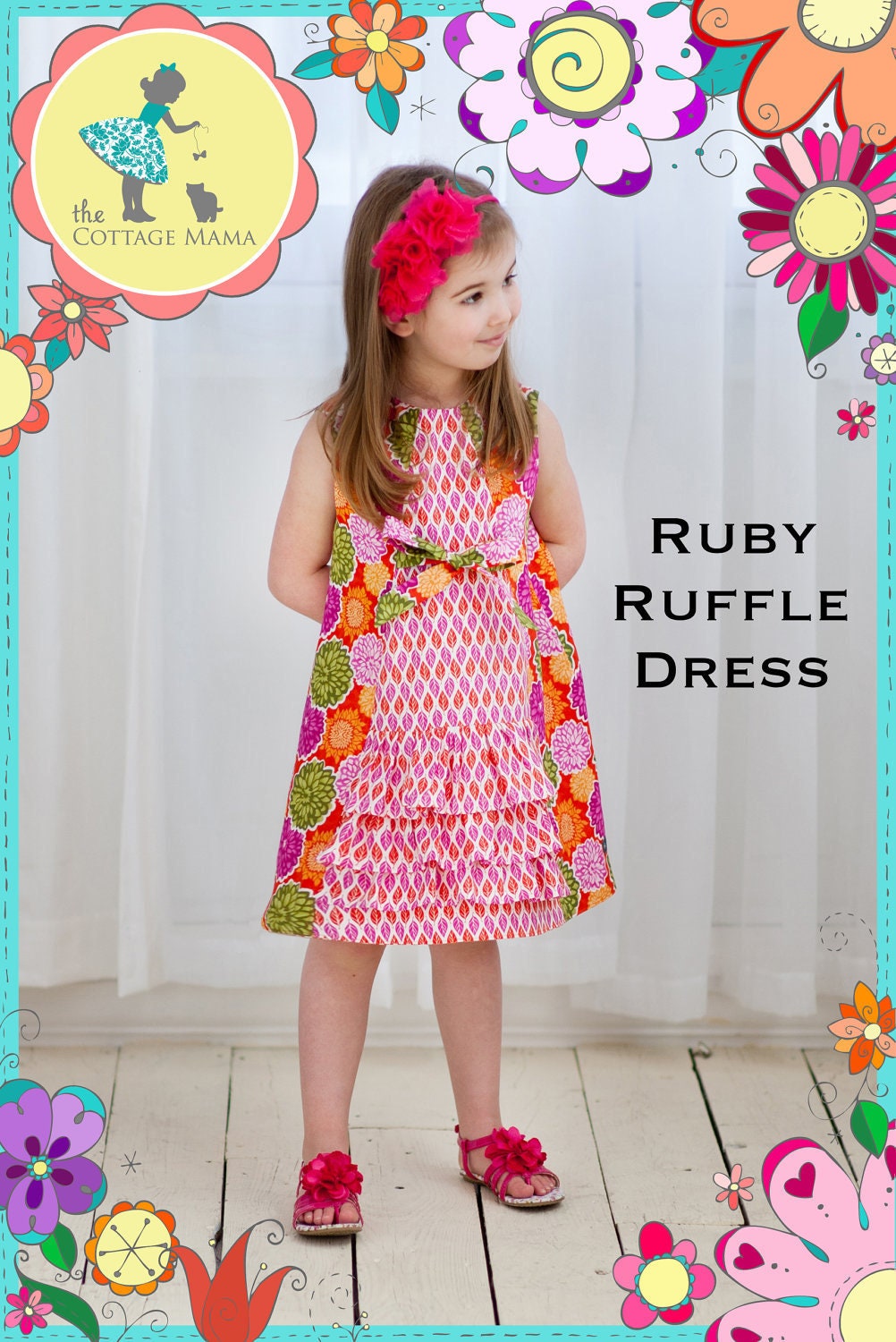 ruby ruffle dress