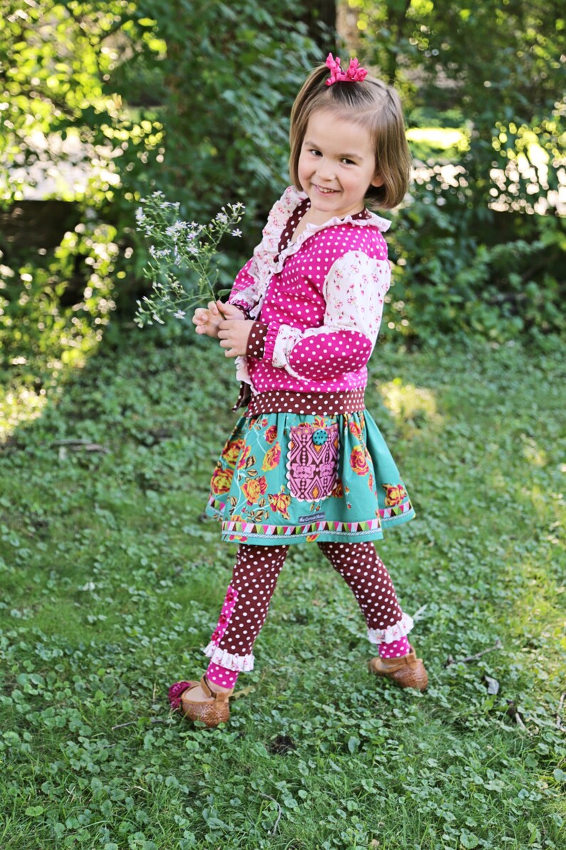 PDF Sewing Pattern Maisie Skirt and Leggings Girls Pattern, Size 6 Month through 10 Years image 4
