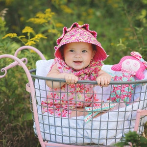 PDF Button Bonnet Bonnet Pattern, Josie Mae Bonnet, Southern Style Bonnet, Baby Bonnet, Hat Pattern for Kids - Size Newborn - Size 4