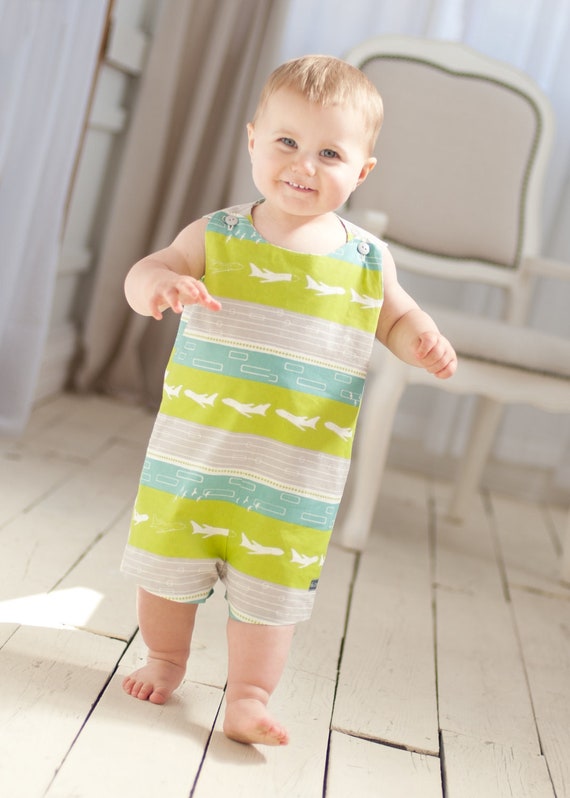 PRINTED Sewing Pattern: Run Around Romper for Boys and Girls - Size 6 Month - 6 Years