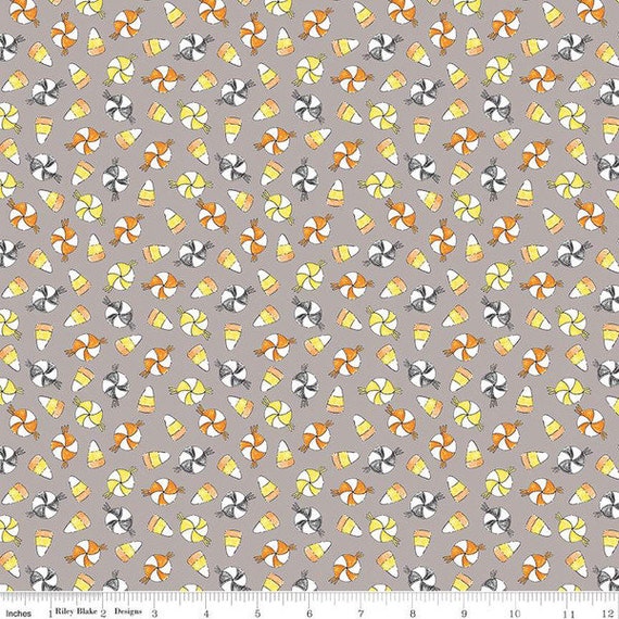 Fright Delight Candy - Gray by The Cottage Mama for Riley Blake Designs