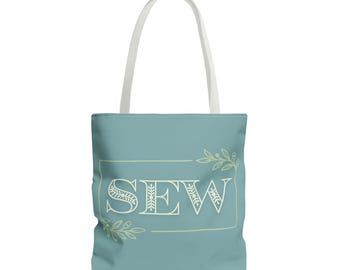 Sewing Floral Tote Bag, Sewing Gift, Quilting Gift Vintage Retro Classic Design
