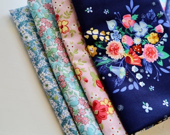 Sewing Quilting Fabric Yardage Flower Power Bundle - Limited Quantity from The Cottage Mama