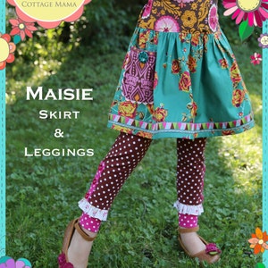 PDF Sewing Pattern Maisie Skirt and Leggings Girls Pattern, Size 6 Month through 10 Years image 9