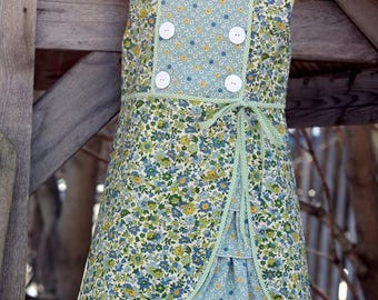 SAMPLE Girls Ruffle Dress, Classic Girls Floral Dress, Girls Pageant Dress, Girls Retro Dress, Vintage Dress, Pageant Casual Size 4