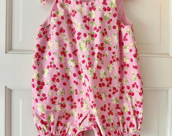 SAMPLE Girls Bubble Romper, Baby Bubble Romper, Girls Bubble, Girls One-Piece, Baby Shower Gift, Pink Floral Romper, Girls Romper, 12M