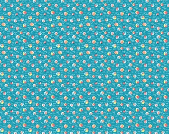 Playtime 1930s Fabric, Reproduction Feedsack Fabric, Quilting Fabric, Riley Blake, Vintage Retro Fabric, The Cottage Mama - Teal Blocks