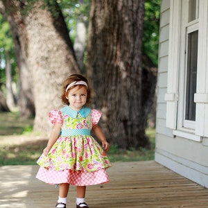 PDF Sewing Pattern: Georgia Vintage Dress Size 6 Month 10 Years image 8