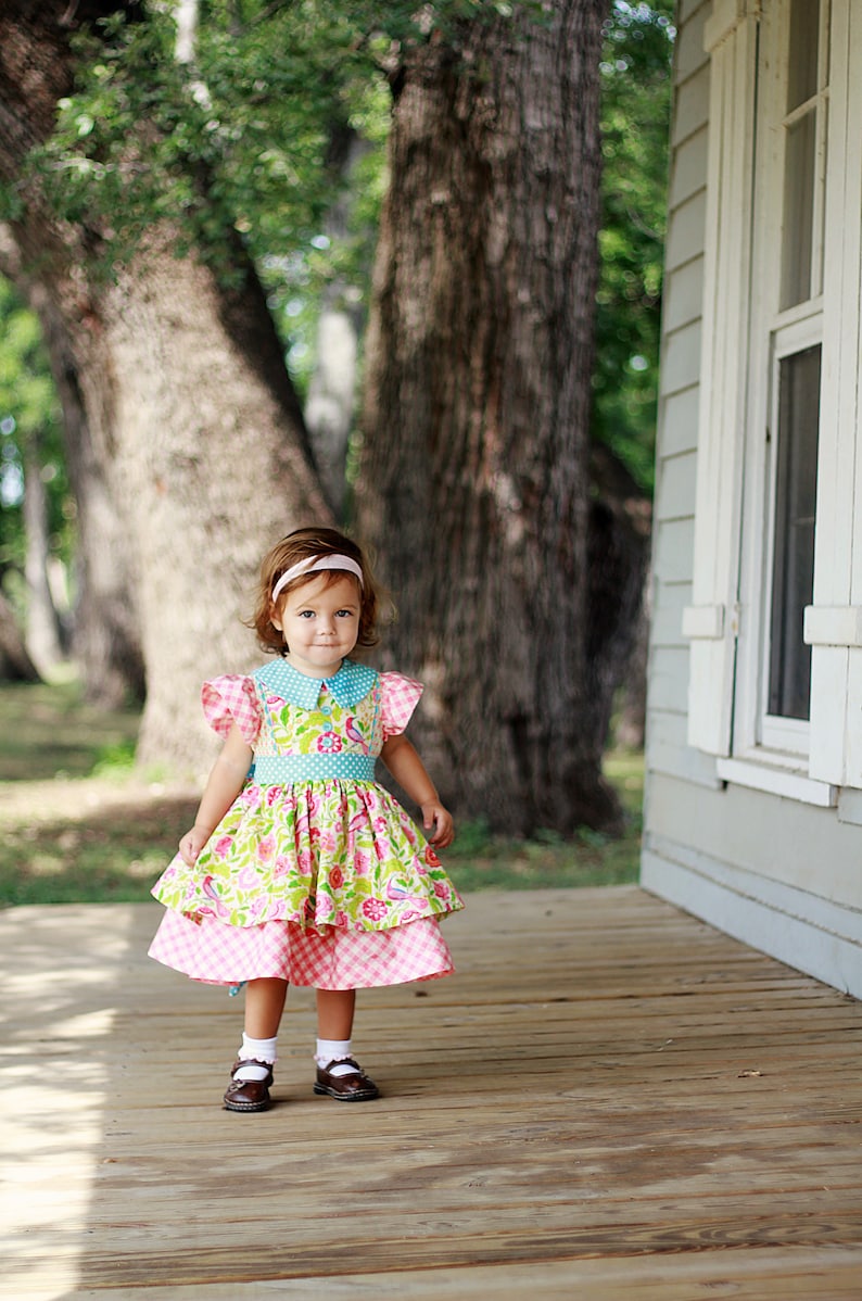 PDF Sewing Pattern: Georgia Vintage Dress Size 6 Month 10 Years image 8