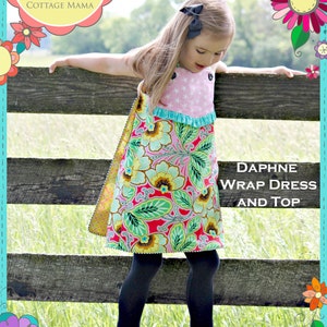 PDF Wrap Dress Pattern Daphne Wrap Dress and Top, Size 6 Month 10 Years by The Cottage Mama image 2
